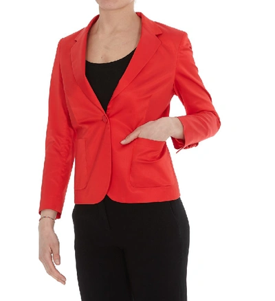 Shop Saulina Fitted Blazer In Red