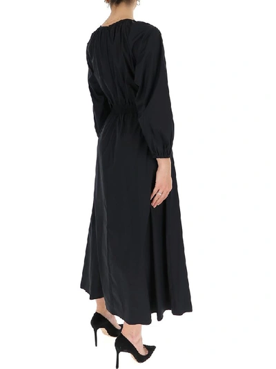 Shop Max Mara 's  Ruched Maxi Dress In Black