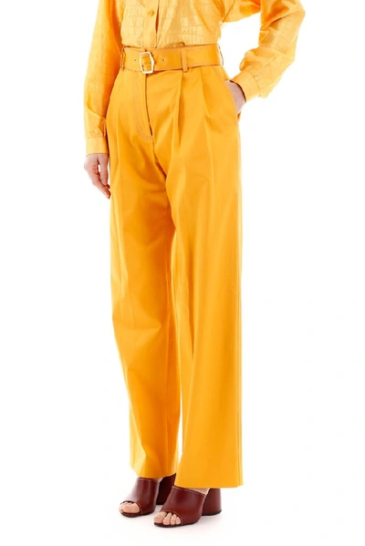 Shop Sies Marjan Blanche Belted Trousers In Yellow