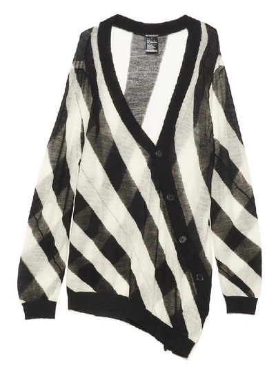 Shop Ann Demeulemeester Striped Knitted Cardigan In Multi