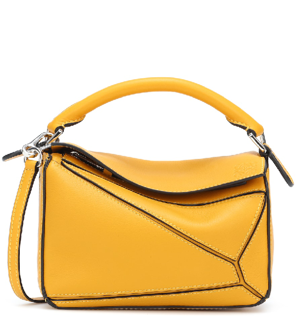 puzzle mini leather shoulder bag