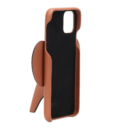 Shop Loewe Elephant Leather Iphone 11 Pro Max Case In Brown