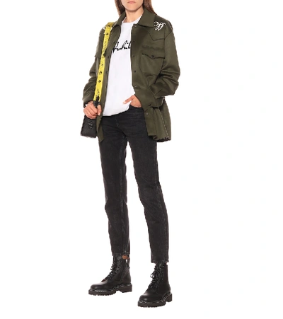 Shop Off-white Wool-blend Jacket In Green