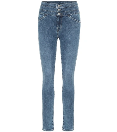Shop J Brand Annalie High-rise Skinny Jeans In Blue