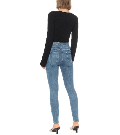 Shop J Brand Annalie High-rise Skinny Jeans In Blue