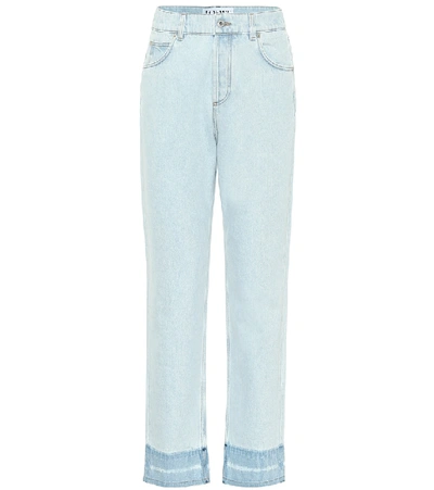 Shop Loewe High-rise Straight-fit Jeans In Blue