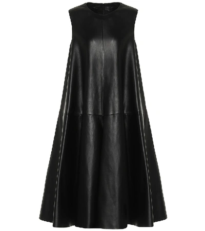 Shop Loewe Leather Dress In Black