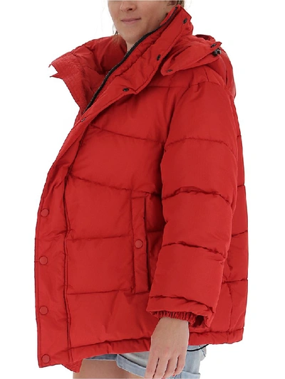 Shop Balenciaga New Swing Puffer Jacket In Red