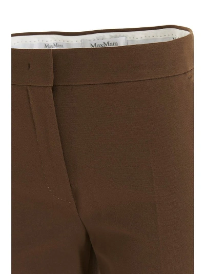 Shop Max Mara Pegno Tailored Pants In Brown