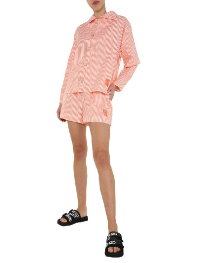 Shop Kenzo Logo Stiped Shirt In Pink