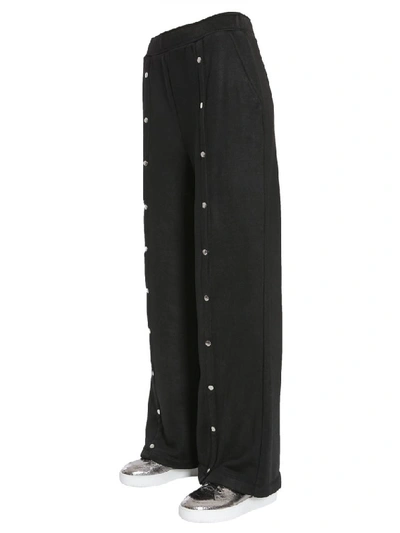 Shop Alexander Wang T T By Alexander Wang Studded Wide Leg Trousers In Black