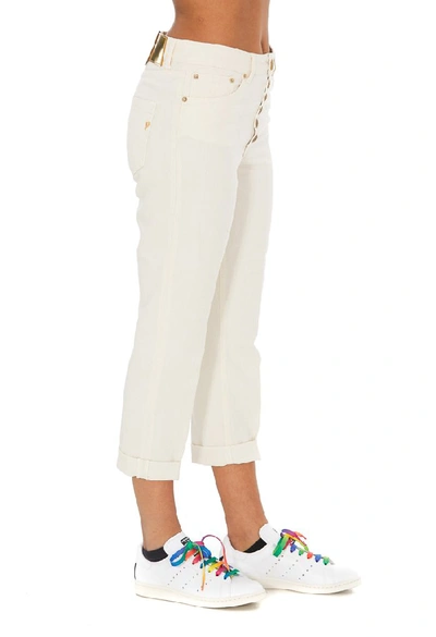 Shop Dondup Koons Buttoned Pants In White
