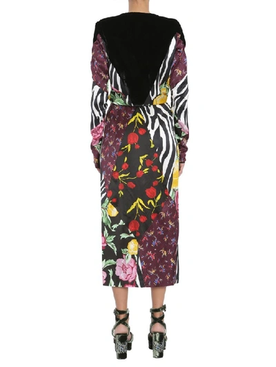 Shop Attico The  Patchwork Wrap Dress In Multi