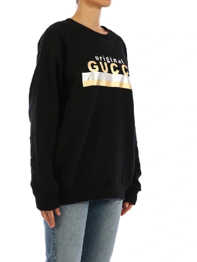 Shop Gucci Original Print Sweatshirt In Black