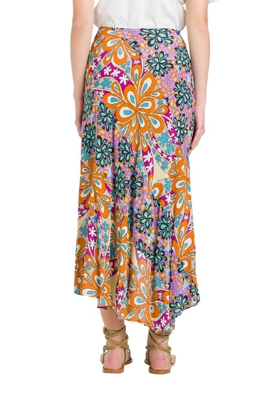 Shop Pinko Floral Print Skirt In Multi