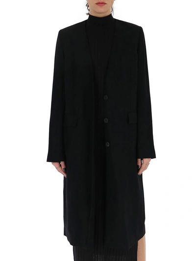 Shop Ann Demeulemeester Belted Coat In Black