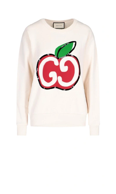 Gucci Cotton Jersey Sweatshirt In White ModeSens