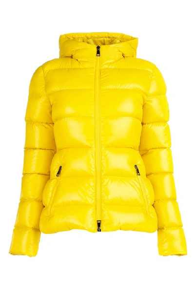 Shop Moncler Rhin Padded Hooded Jacket In Yellow