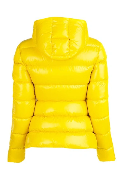 Shop Moncler Rhin Padded Hooded Jacket In Yellow