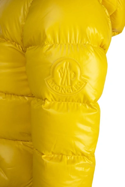 Shop Moncler Rhin Padded Hooded Jacket In Yellow
