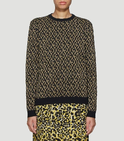 Shop Gucci G Rhombus Crewneck Sweater In Multi