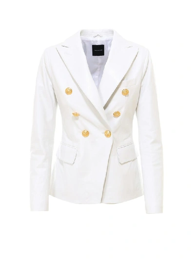 Shop Tagliatore Lizzie Blazer In White