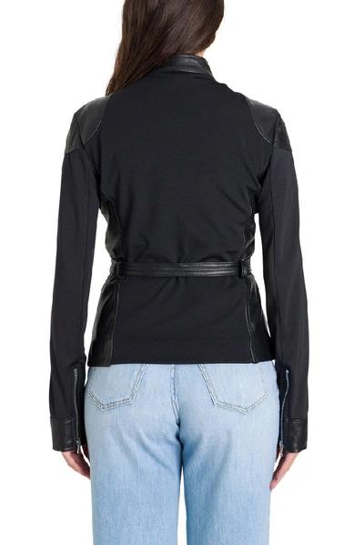 Shop Pinko Trofie Biker Jackets In Black