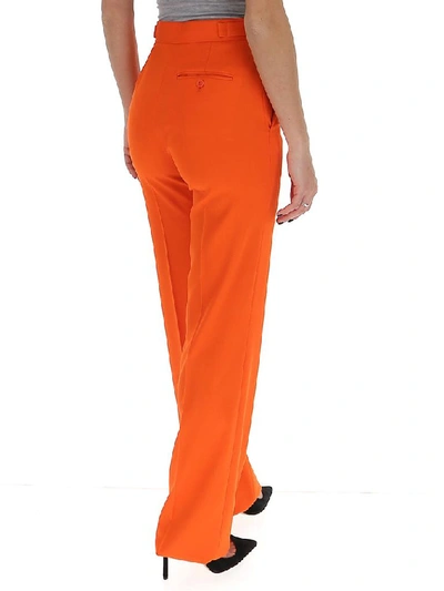 Shop Attico Wide Leg Trousers In Orange