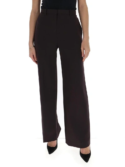 Shop Theory Wide Leg Trousers In Espresso