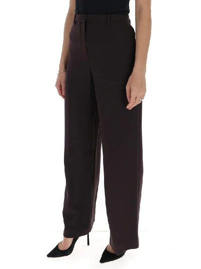 Shop Theory Wide Leg Trousers In Espresso