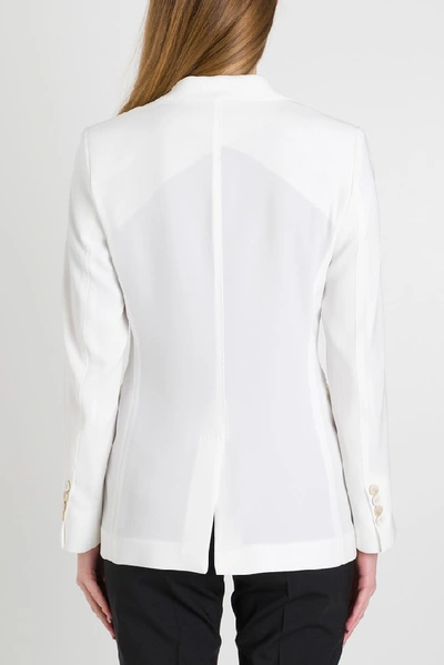 Shop Alberto Biani Double Breasted Blazer In White