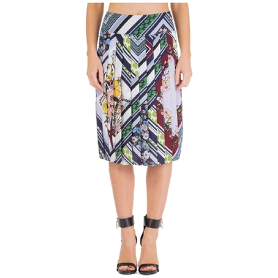 Shop Tory Burch Contrasting Panelled Pleated Skirt In Multi