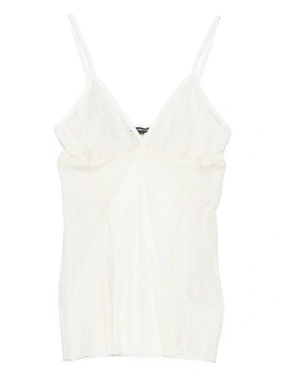 Shop Ann Demeulemeester Lace Camisole In White