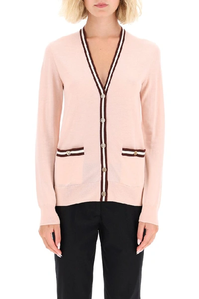 Shop Tory Burch Madeline Cardigan In Pink