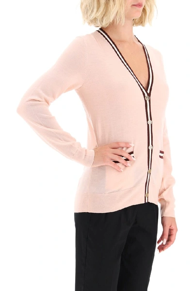 Shop Tory Burch Madeline Cardigan In Pink