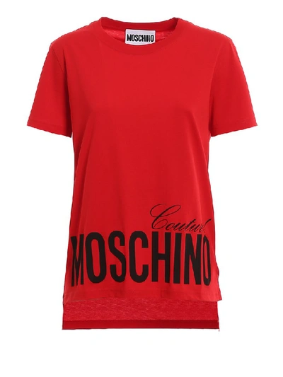 Shop Moschino Couture Logo T In Red