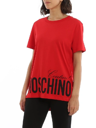 Shop Moschino Couture Logo T In Red