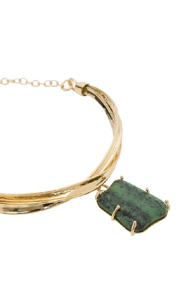 Shop Alberta Ferretti Stone Charm Necklace In Green