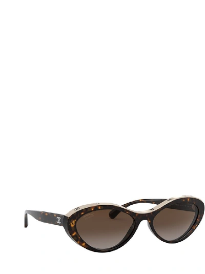 Pre-owned Chanel Oval Frame Sunglasses In Multi