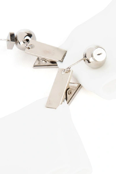 Shop Jacquemus Les Mouchoirs Earrings In White