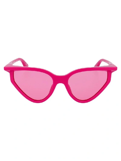 Shop Balenciaga Eyewear Rim Cat Sunglasses In Pink