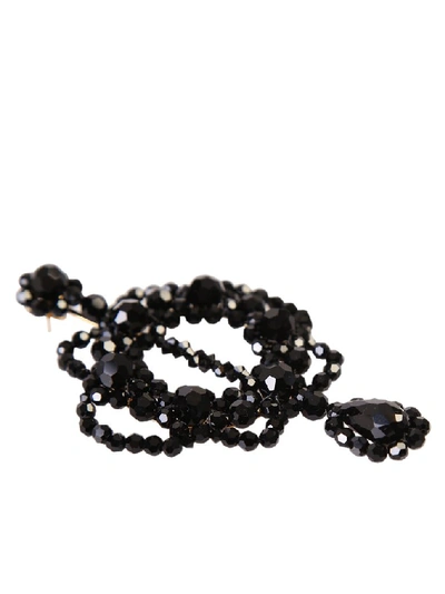 Shop Simone Rocha Embellished Earrings In Black