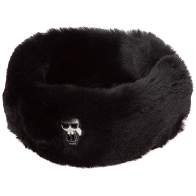 Shop Karl Lagerfeld K/ikonik Headband In Black