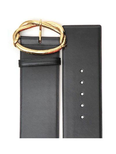 Shop Alexander Mcqueen Wire Buckle Belt In Black