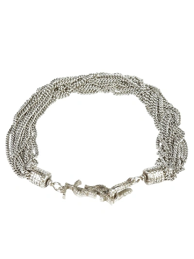 Shop Saint Laurent Loulou Bracelet In Silver