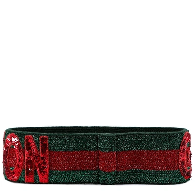 Shop Gucci Fication Headband In Red