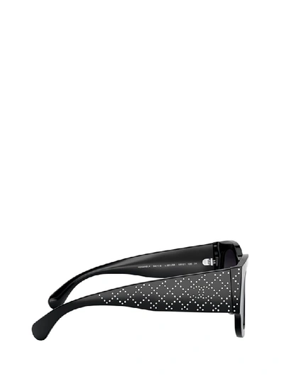 Pre-owned Chanel Square Frame Sunglasses In Black