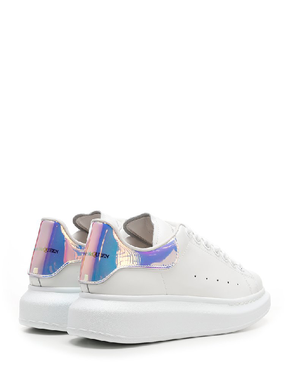 alexander mcqueen white iridescent sneakers