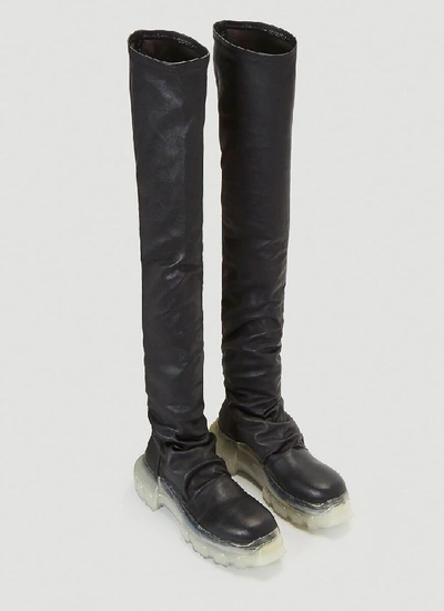 Shop Rick Owens Bozo Tractor Stocking Boots In Black