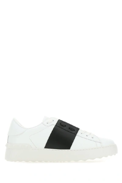 Shop Valentino Garavani Rockstud Open Sneakers In White